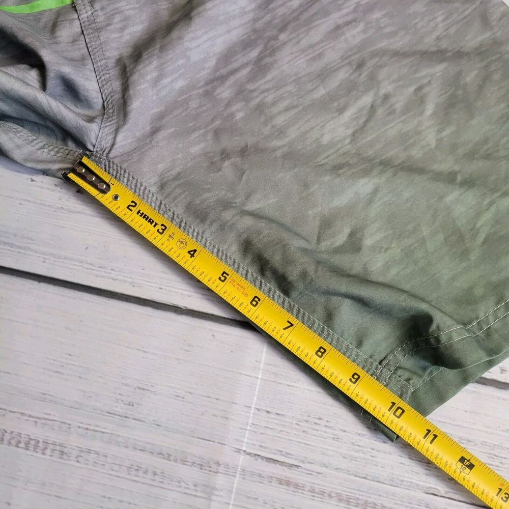 Hurley Board Shorts Mens 32 (36) Lime Green Gray Swim Trunks Drawstring Pocket - Picture 7 of 8